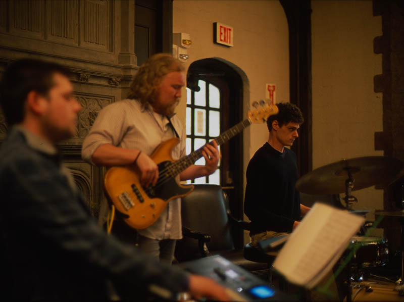 The MAP Trio (Ben Maloney, Travis Aukerman, and Dan Palmer) performing music