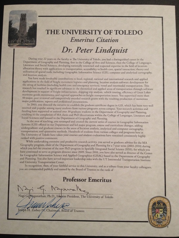 Professor Emeritus Award