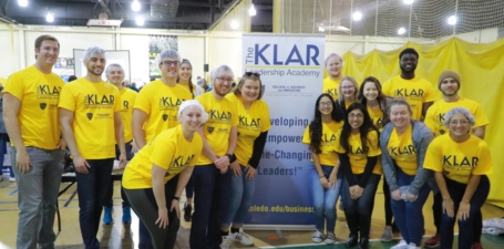 Members of the Klar Leadership Academy pictured at the organization's annual Feed My Starving Children event.