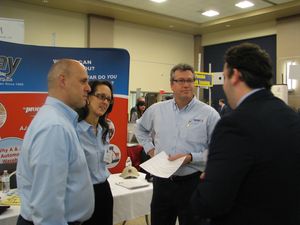 Students participating in the COBI Spring Job Fair 2016