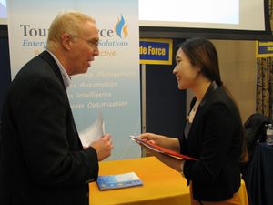 Students participating in the COBI Spring Job Fair 2016