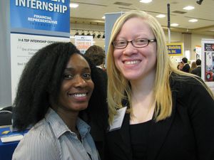 Students participating in the COBI Spring Job Fair 2016