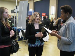 Students participating in the COBI Spring Job Fair 2016