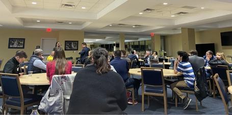 Members of the UToledo Information, Operations and Technology Management (IOTM) community met in the Savage Arena Grogan Room on March 24, 2023 to network and enjoy lunch.