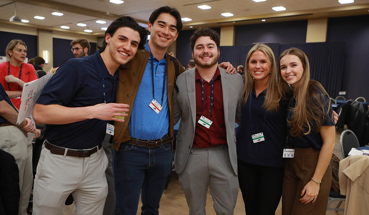 Professional sales students participating in a sales event