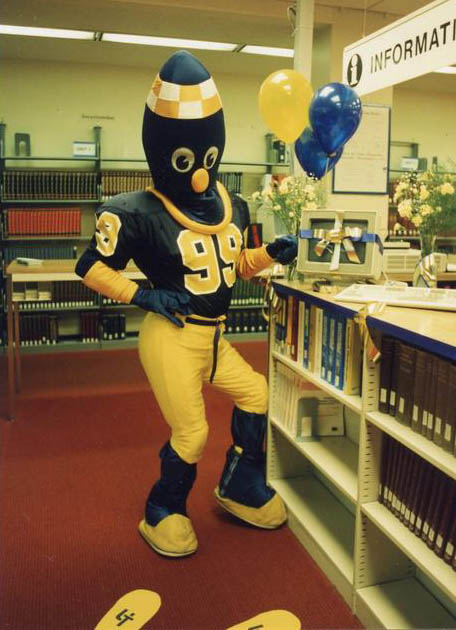 Rocky at the Ohio Link Dedication in the library.