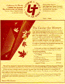 Eberly Center for Women Fall 1991 newsletter