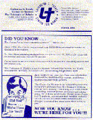 Eberly Center for Women Winter 1991 newsletter