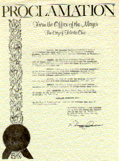 Proclamation, Mayor Office of Toledo, Ohio