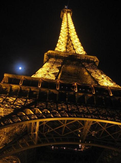 Eiffel tower at night