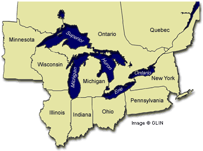 great lakes map