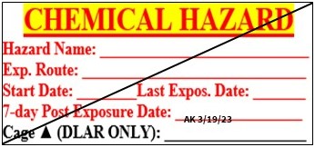 Image of Chemical Hazard Label with line