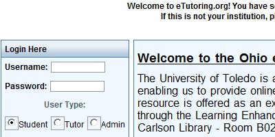 eTutor Login info