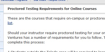 proctored tests