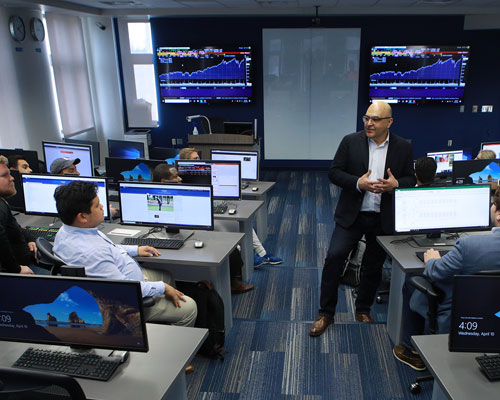 Lecture inside of the Trading Room