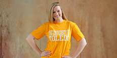 Female student with UT tee shirt Female student with UT tee shirt