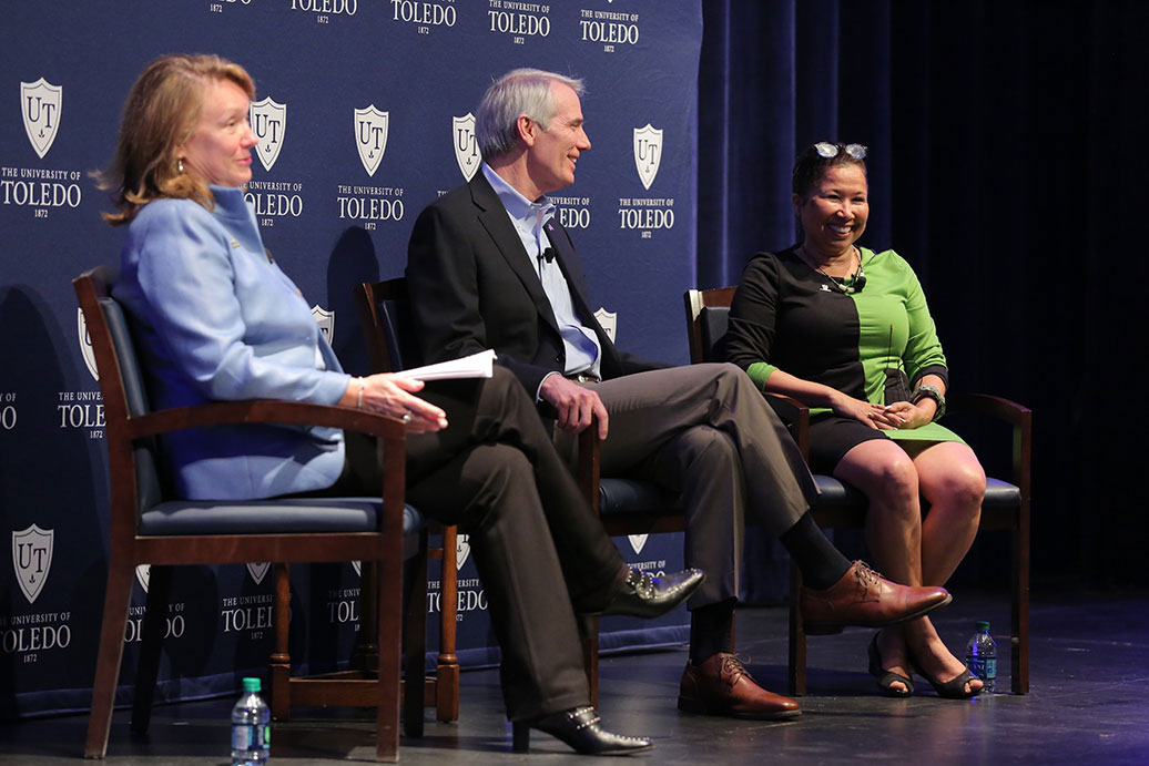 Human trafficking panel with Dr. Gaber, Senator Rob Portman, and Dr. Williamson