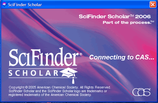SciFinder opening screen