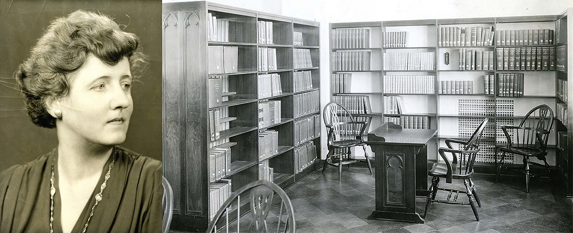 Mary Mewborn Gillham (left); Library Furniture (right)