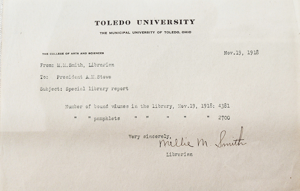 Memo regarding library collection (1918)