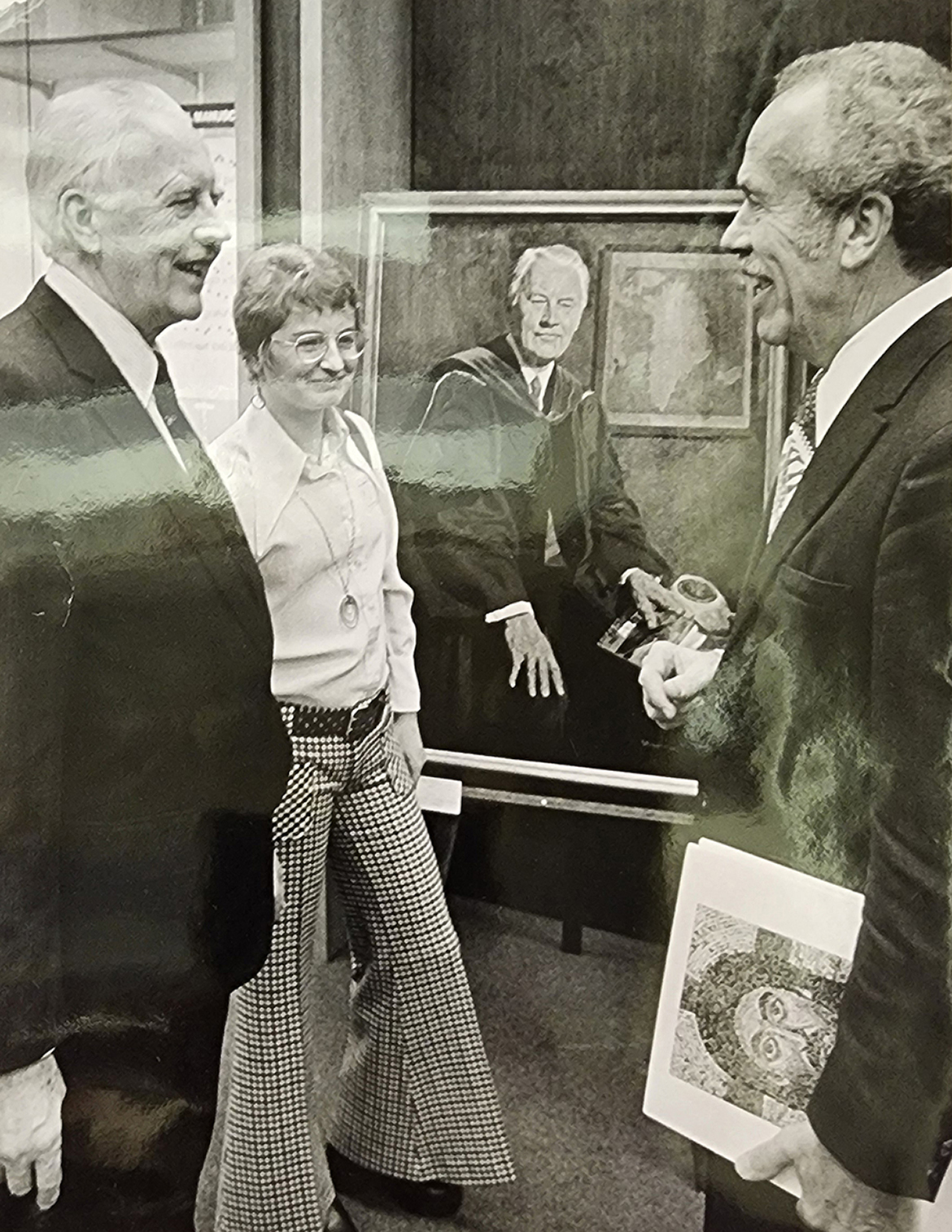 Present Carlson honored with a portrait, 1972