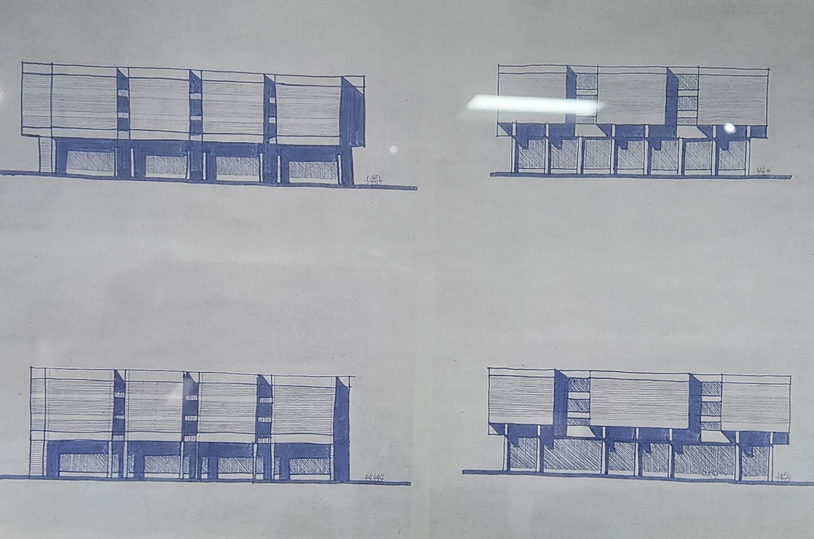 Preliminary drawing of the new library (no desctiption or identifier)