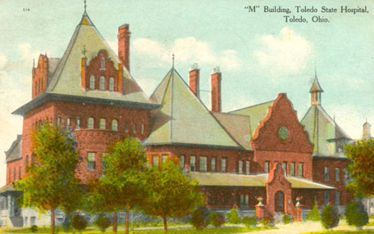 Toledo State Hospital postcard