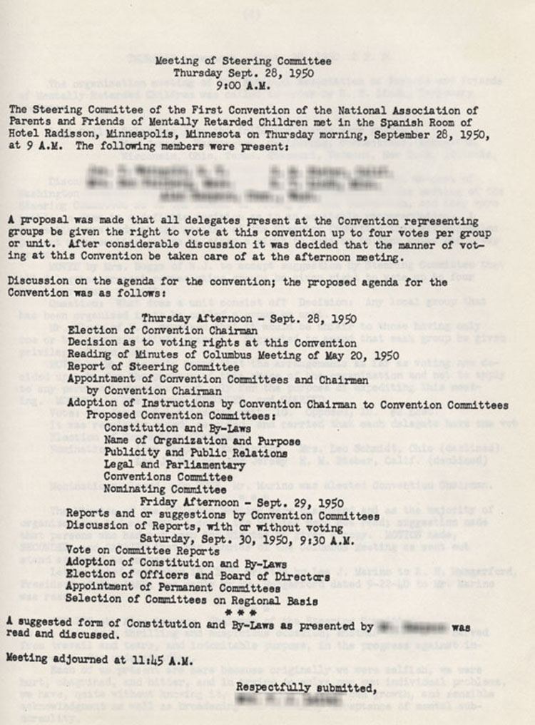 Minutes of the Steering Committee