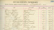 Lucas County Infirmary Employee Earnings Record (the names are blurred)