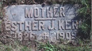 Tombstone with the name of a patient