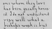 Segment of a letter handwritten by Helen Keller. Source: Helen Keller, "The Story of My Life" (Published 1905)