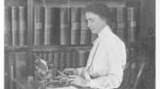 Portrait of Helen Keller in her study. Source: Helen Keller, "The Story of My Life" (Published 1905)