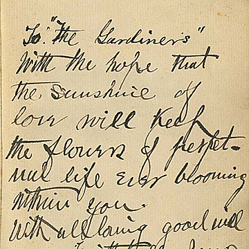 Letters of Love and Labor, signed and inscribed