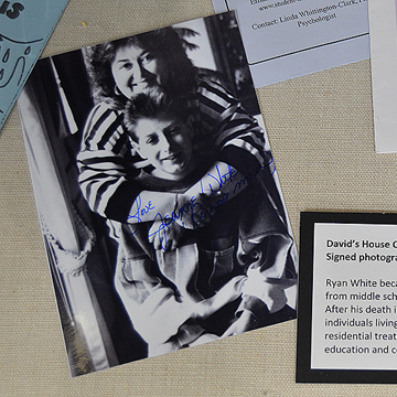 Signed photograph of Jeanne and Ryan White
