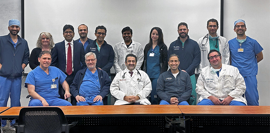 A group photo of Cardiology fellows and faculty members