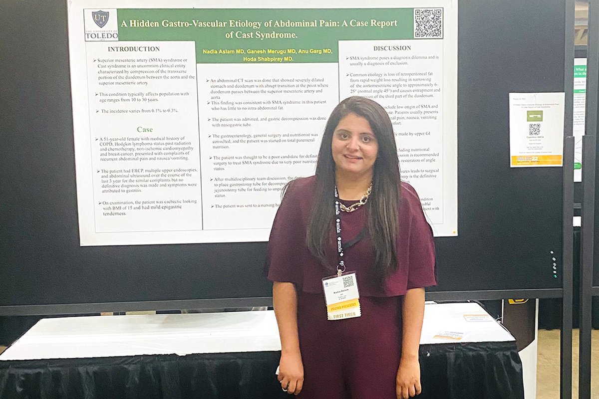 Dr. Aslam presented her poster at the 2022 AMDA conference in Baltimore, Maryland