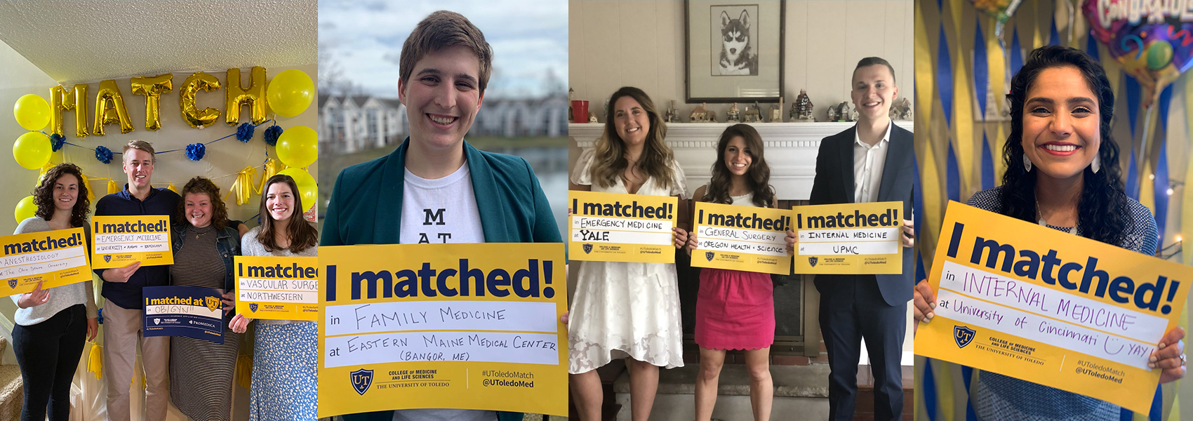 Photo of University of Toledo students for Match Day 2020