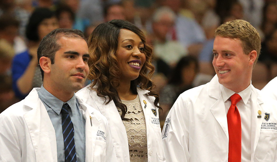 Students at White Coat Ceremony