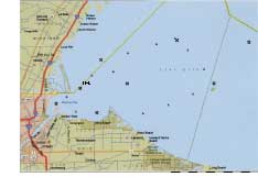 chart of the Maumee River plume