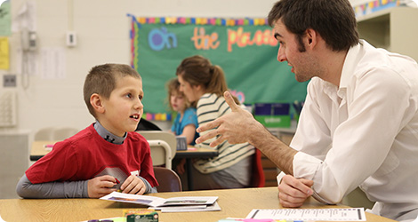 Students tutor children