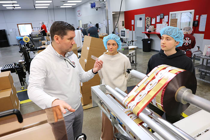 students on tour a buckeye candy facility