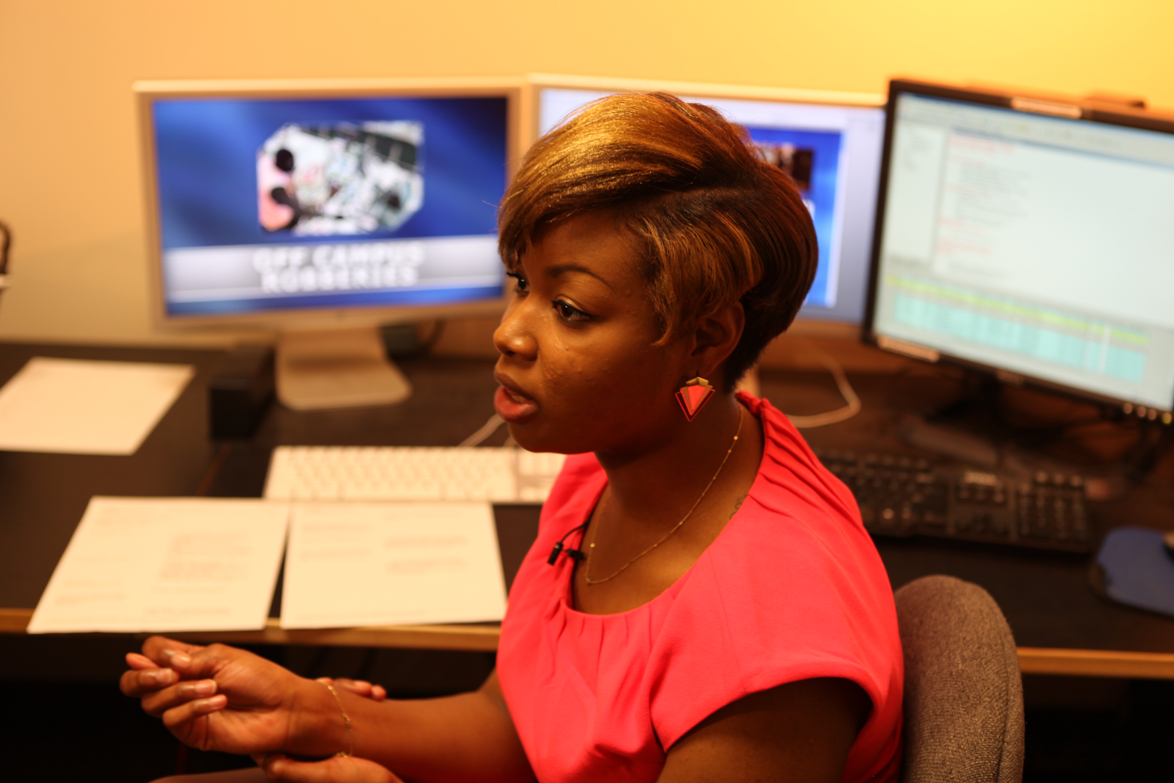 working in the edit bay