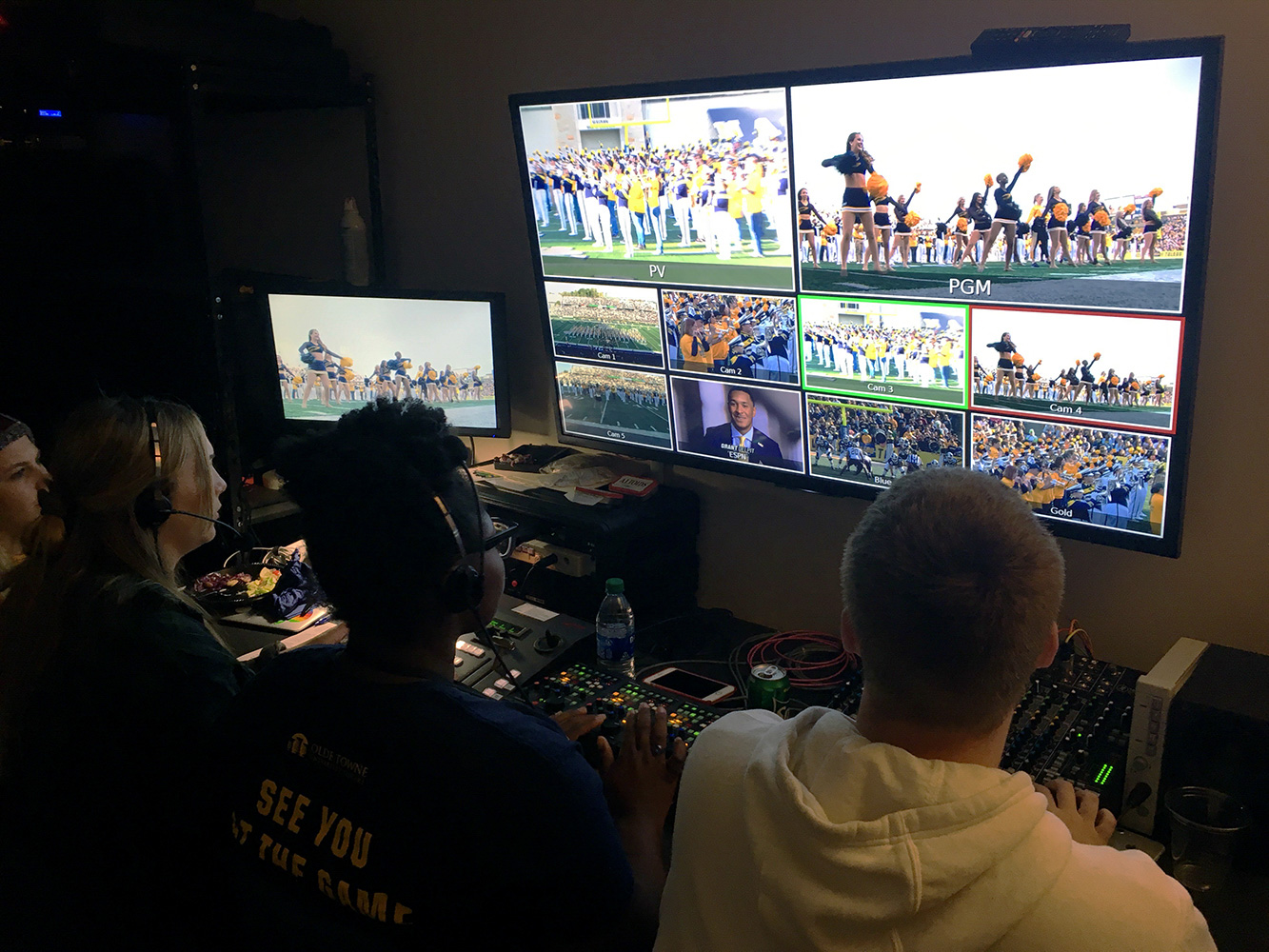 Live Sports Students at Multiple Screens