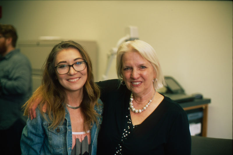 Graduate Kelsee Yockey and lecturer Suzanne Smith