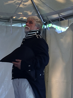 Dr. Bruce Ray dressed for interpretation of War of 1812 Brigadier Gender William Hull