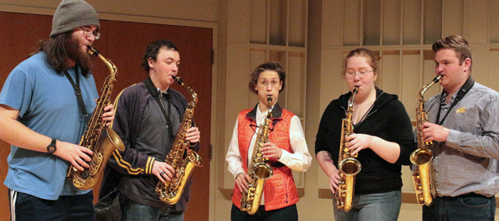 saxophone ensemble at the University of Toledo