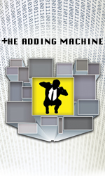Poster from the UT production of The Adding Machine by Elmer Rice, Oct. 24-26, Oct. 31-Nov. 2, 2014
