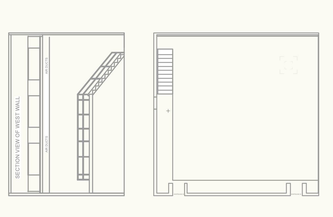 Ground Plan and Sectio of The Studio Theatre