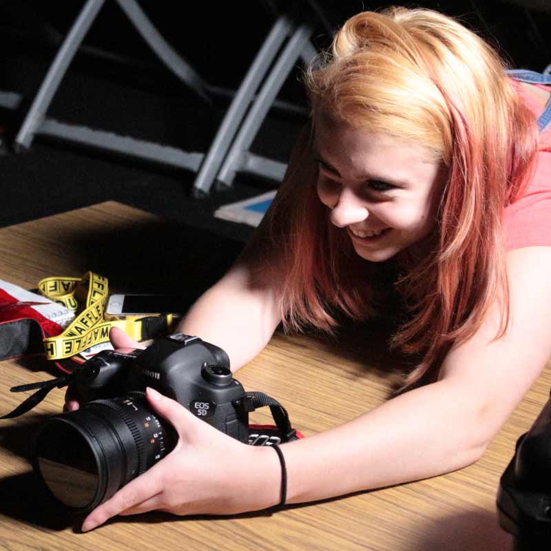 Student with a camera UToledo Filmmaker Summer Intensive