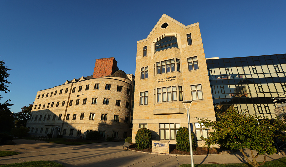 The Savage and Associates Business Complex building on the University of Toledo's Campus